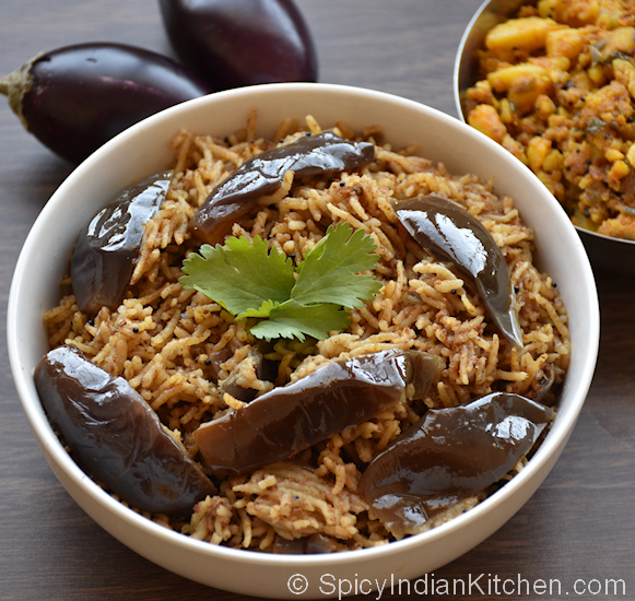 Read more about the article Brinjal Rice in Tamil | வாங்கிபாத் | கத்திரிக்காய் சாதம் | Vaangi Bath Recipe
