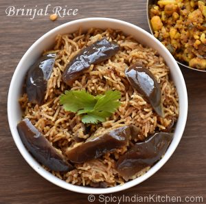 Read more about the article Vaangi Bath in pressure cooker | Brinjal Rice | How to make vangi bath