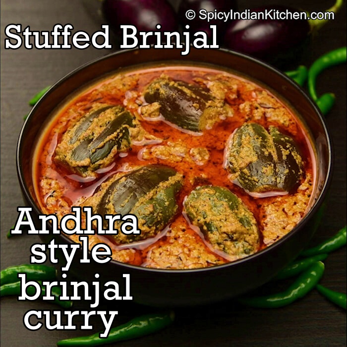 Read more about the article Stuffed Brinjal Curry | Gutti vankaya masala | andhra style brinjal curry | Kathrikkai masala