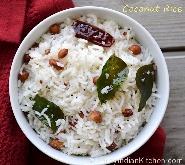 Read more about the article Coconut Rice | Thengai Sadam | Coconut Rice Recipe | how to make coconut rice