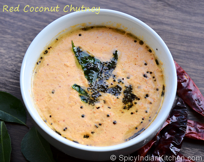Read more about the article Red Chilli Coconut Chutney | Coconut chutney with red chili | Thengai chutney | Chutney for idli and dosa