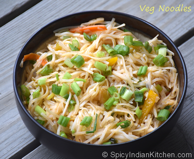 Read more about the article Veg Noodles | Veg Rice Noodles | How to make spicy rice noodles