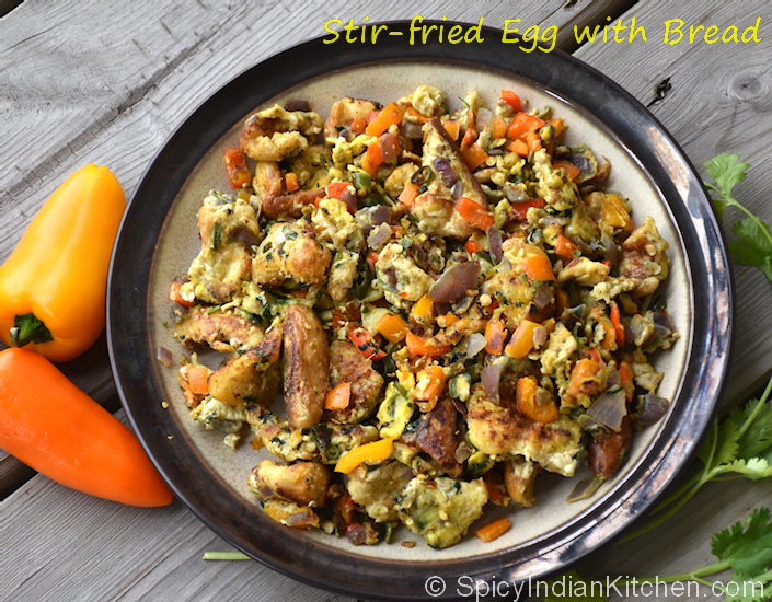 Read more about the article Stir-fried Eggs with Bread | Egg and Bread Upma | Bread Upma
