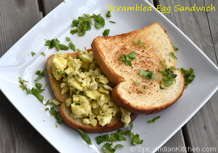 Read more about the article Scrambled Egg Sandwich | Egg sandwich | Quick breakfast