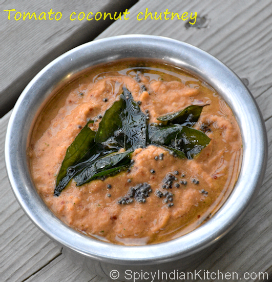 Read more about the article Tomato Coconut Chutney | Chutney for Idli and Dosa | how to make tomato coconut chutney
