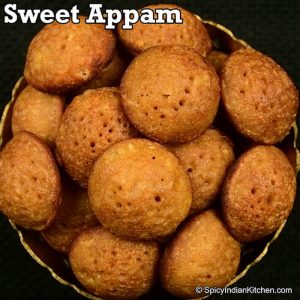 Read more about the article நெய்யப்பம் | Sweet Appam recipe in tamil | Sweet paniyaram