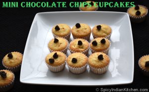 Read more about the article Mini Chocolate chip Cupcake/ Choco chip Almond Cupcake
