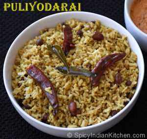 Read more about the article Temple Puliyodarai/Tamarind Rice/Puliyodarai/Puliyogare