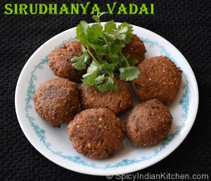 Read more about the article Sirudhanya Vada/ Millet Vada