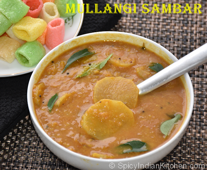 Read more about the article Mullangi Sambar | Radish Sambar | Sambar Recipe | How to make Sambar