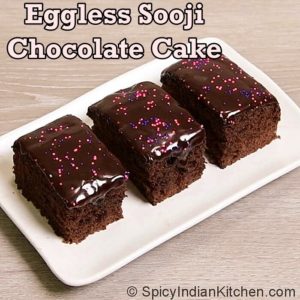 Read more about the article Eggless chocolate sooji cake | Sooji cake without oven | Eggless chocolate cake | No oven sooji cake