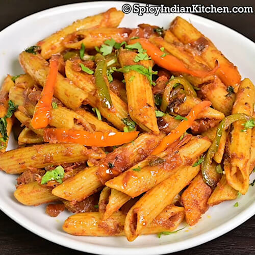 Read more about the article Masala Pasta | Indian Style Pasta | Desi Style Pasta | Spicy Masala Pasta | Lunch Box Pasta