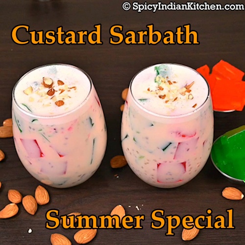 Read more about the article Custard Sarbath | Custard Sharbat | Summer Drink | Iftar Drink | Sarbath Recipe | how to make custard sharbath