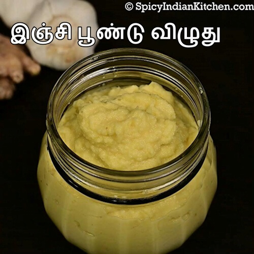 Read more about the article Ginger Garlic Paste in Tamil | இஞ்சி பூண்டு விழுது | How to make ginger garlic paste